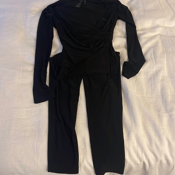 Norma Kamali sweetheart catsuit black long sleeve - Picture 6 of 10
